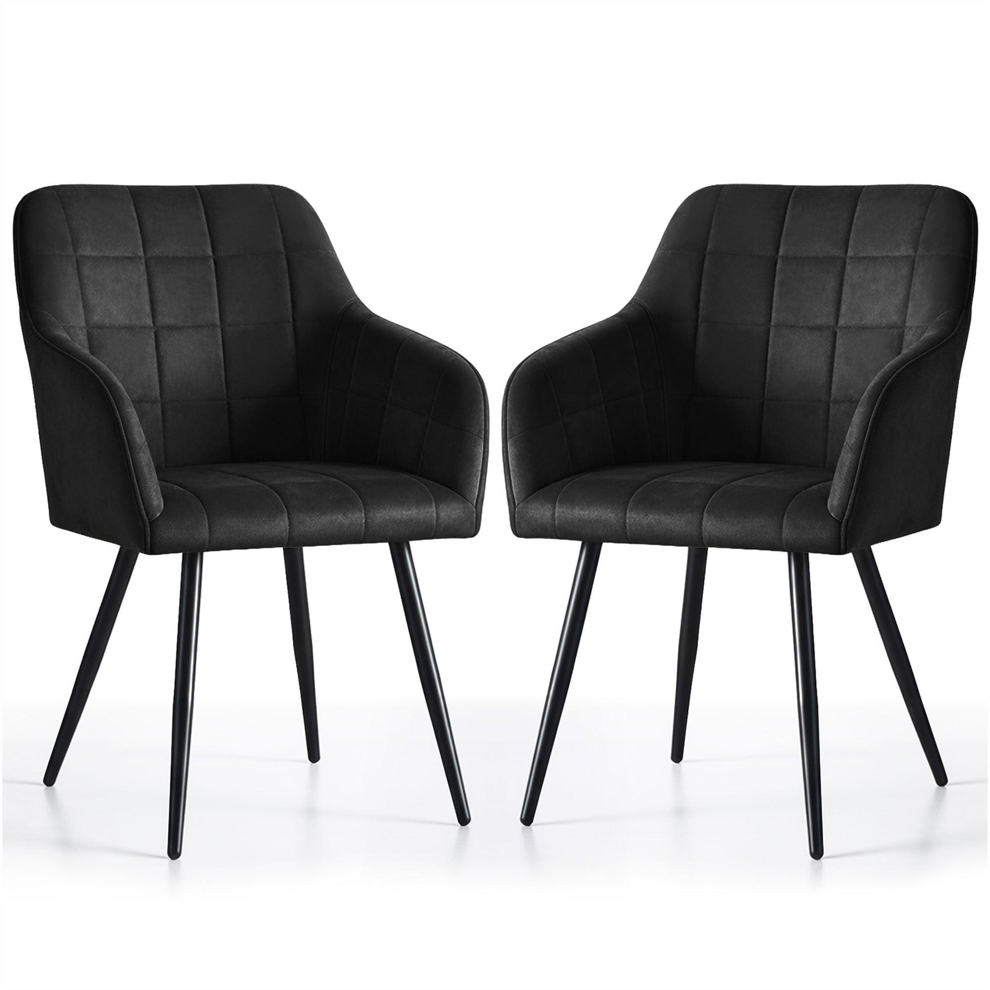 POLSTERSTUHL 2er Set, Metallbeine Schwarz 54/82/58 - Schwarz, Textil (54/82/58cm) - RAUMHIRSCH FURNITURE