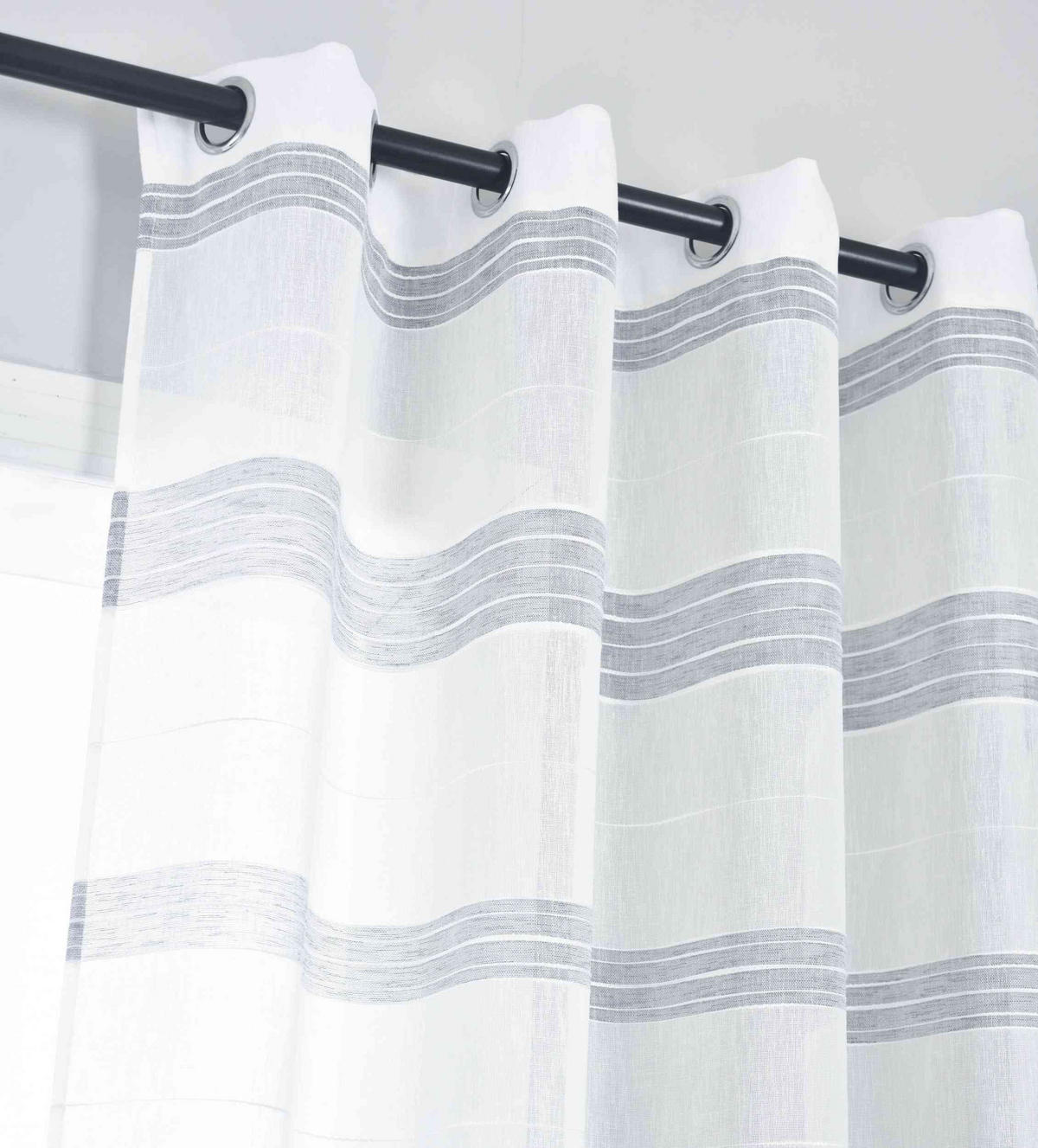 VORHANG »Frankfurt« HxB 245x140 cm Grau - Grau, Textil (140/245cm) - Gardinenbox