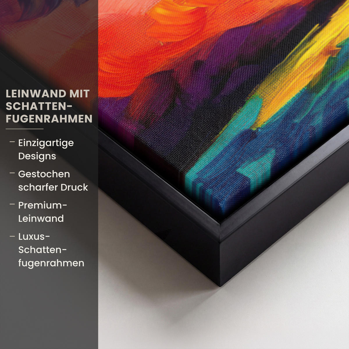 LEINWAND Bilder mit Rahmen - Baum - Kunst - Natur - Sonnenuntergang - 60x40 - Multicolor, Textil (60/40cm) - MuchoWow