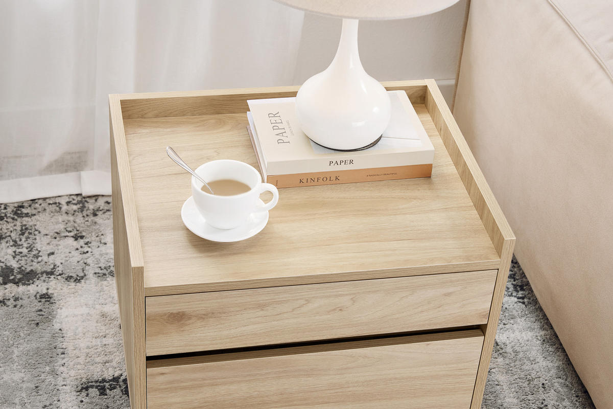 NACHTTISCH Natur - Naturfarben, Holzwerkstoff (50/40/40cm) - SoBuy