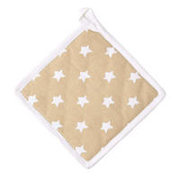 TOPFLAPPEN Sterne 20/20 cm, Baumwolle wattiert - Beige, Textil (20/20cm) - Homescapes