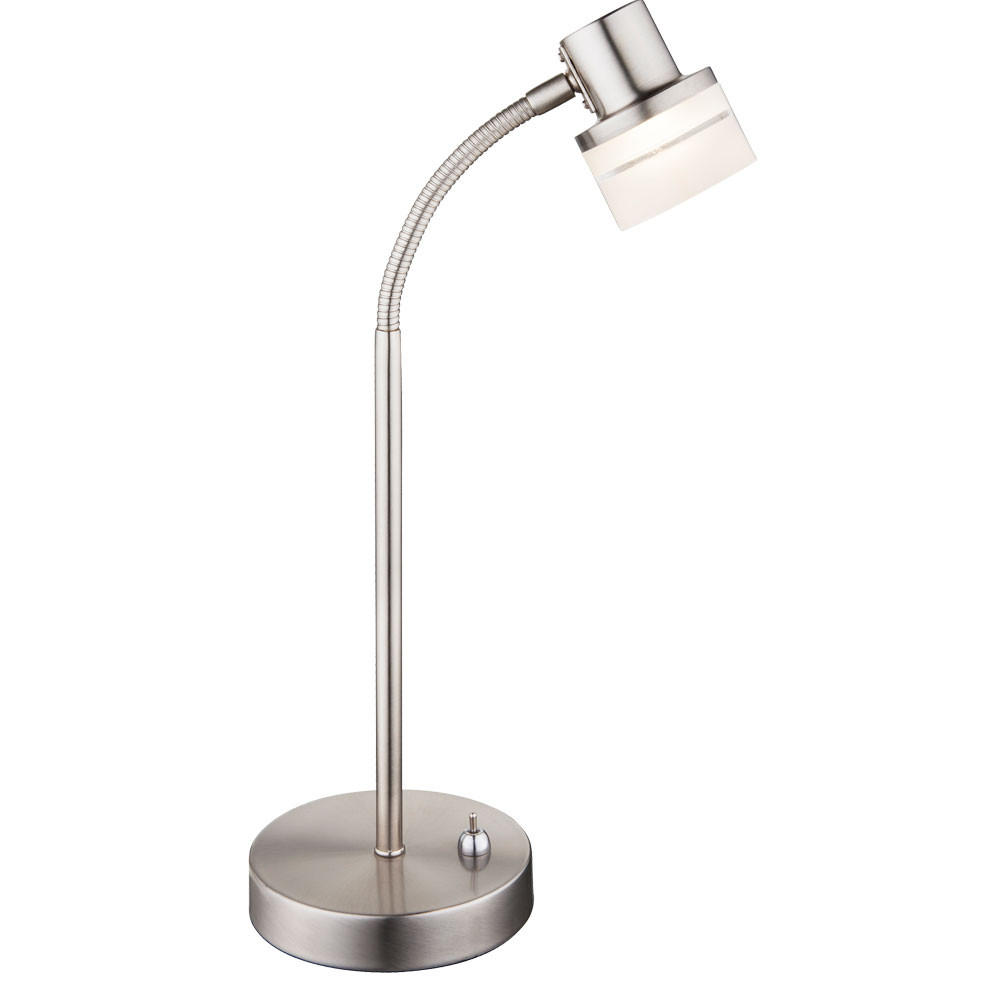 LED TISCHLEUCHTE FRISO I Silber - Silberfarben, Metall (31/12/48.5cm) - Globo Lighting