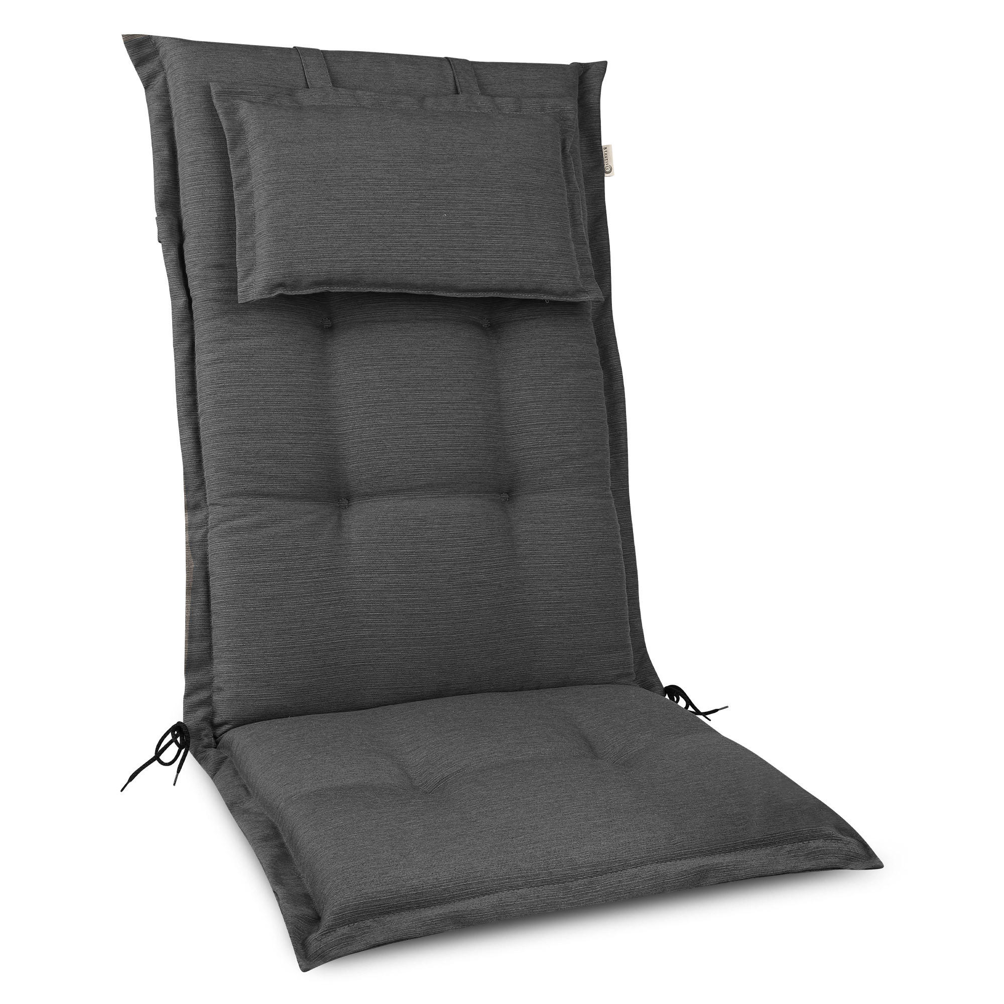 HOCHLEHNERAUFLAGE HighLux HL 120/52/7cm Anthrazit - Anthrazit, Textil (52/7/120cm) - Beautissu 