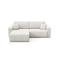 ECKSOFA Augusto - Creme, Holzwerkstoff/Textil (244/149cm) - Fun Möbel