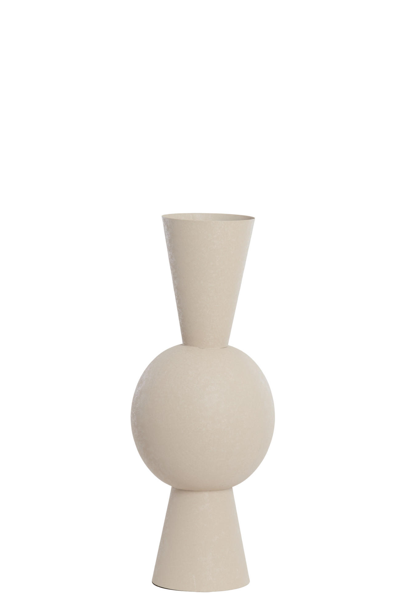 VASE Chedi Grau Ø25/60 cm - Grau, Metall (60cm) - Light & Living