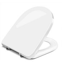 TOILETTENDECKEL WC Sitz mit Absenkautomatik, D-Form - Weiß, Kunststoff (36/2.51/44cm) - Woltu
