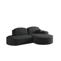 ECKSOFA Girona Mit Schlaffunktion - Schwarz, Holzwerkstoff/Textil (278/179cm) - Fun Möbel