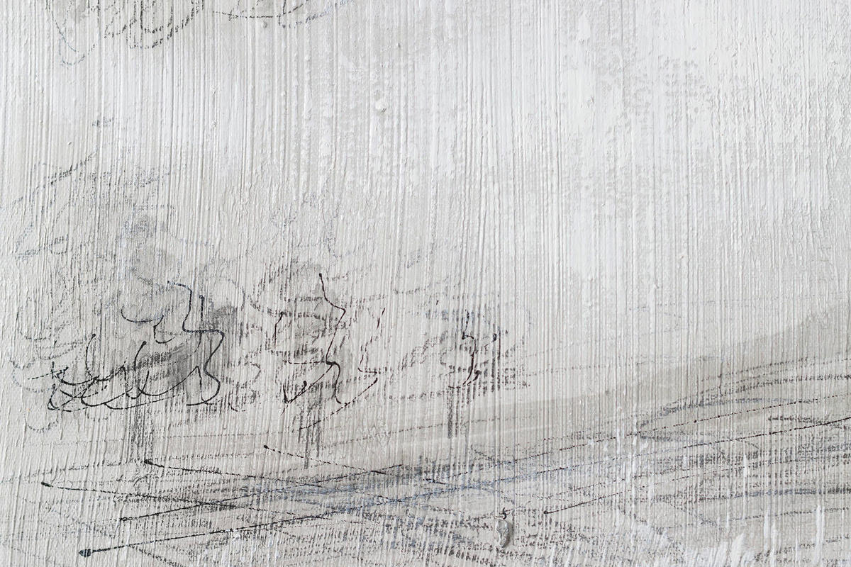 ACRYLBILD HANDGEMALT 75/100 cm - Weiß/Grau, Holz/Textil (2/100cm) - KUNSTLOFT