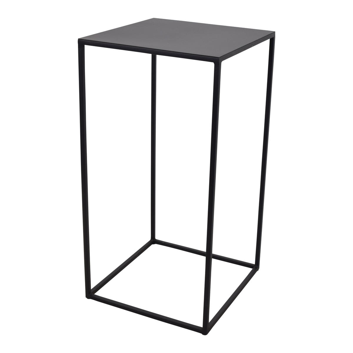 BLUMENTISCH Square Schwarz - Schwarz, Metall (36/36/70cm) - LOFT42