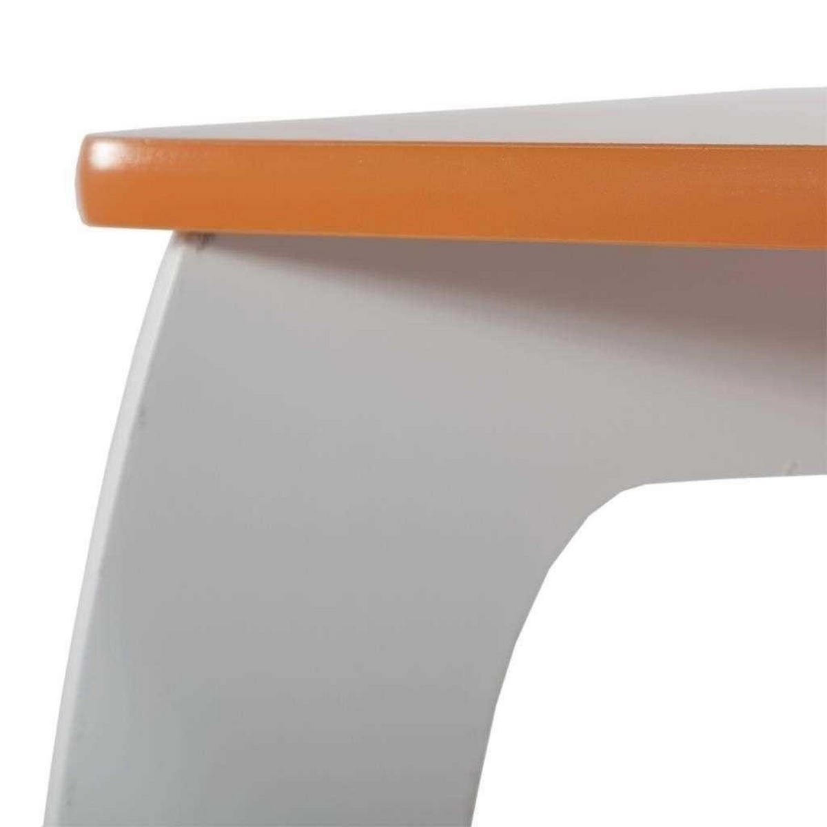 HOCKER und TISCH, 96x48x42cm, 3-tlg. - Orange, Holzwerkstoff (96/42/48cm) - Wanderlust