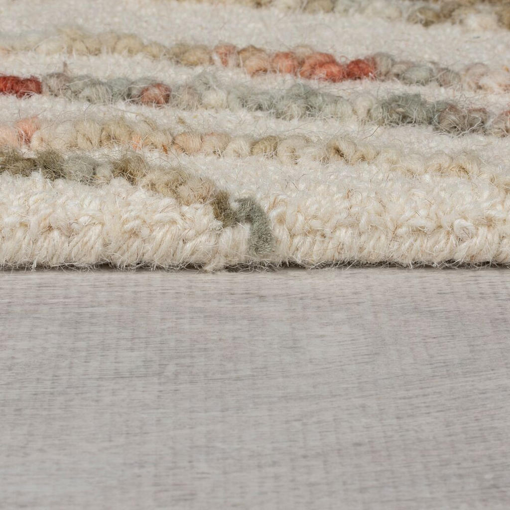 Thumbnail - Kadima Design Wollteppich, Natur, Orange, Textil, Abstrakt, Rechteckig, 80x150 cm, in verschiedenen Größen erhältlich, s...