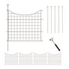5XTEICHZAUN - Braun, Kunststoff/Metall (370/65/2cm) - Relaxdays
