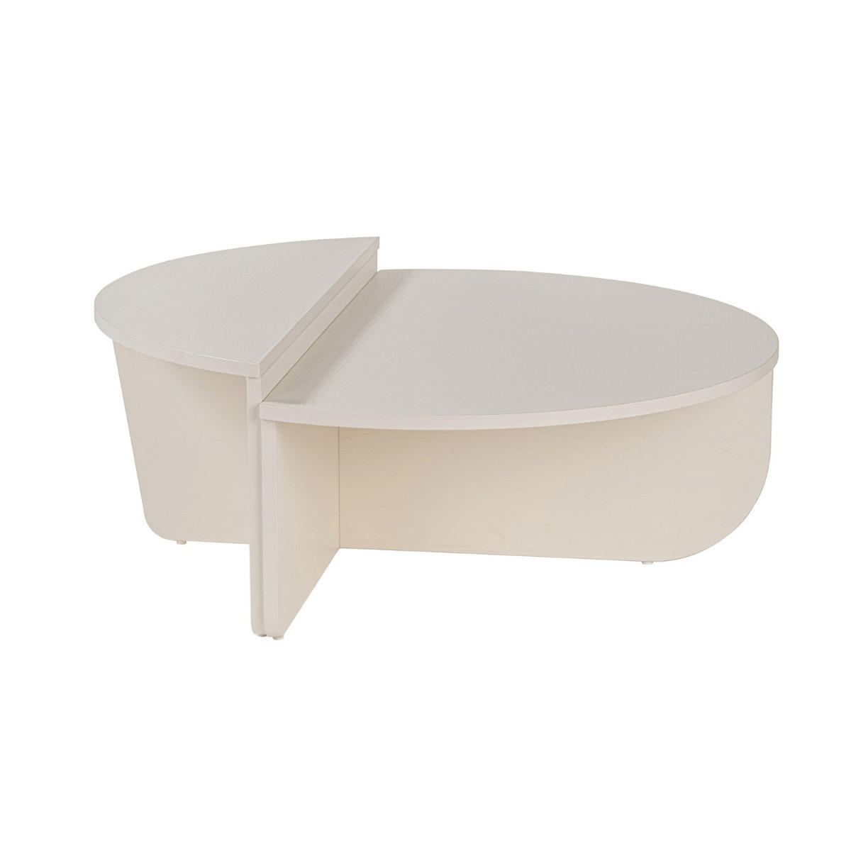 Calicosy Couchtisch Weiß 90x35x90 cm