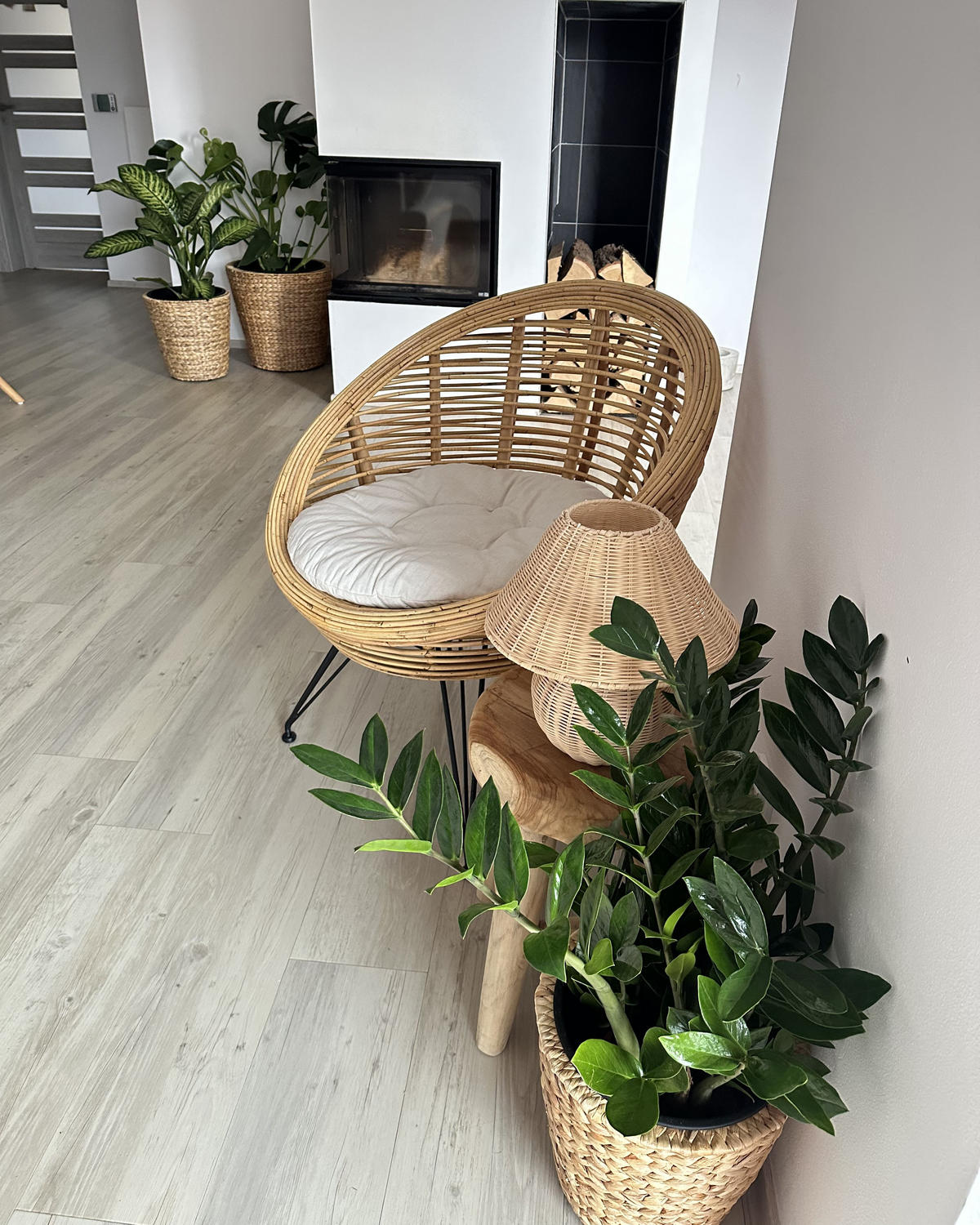 SCAUN DE GRĂDINĂ ratan bej deschis Maratea - bej/culoare naturală, materiale naturale (85/85/85cm) - Beliani
