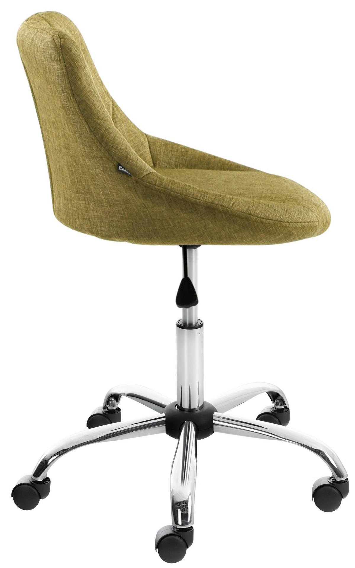 HOCKER Stoff grün - Chromfarben/Grün, Textil/Metall (47/71/49cm) - CLP