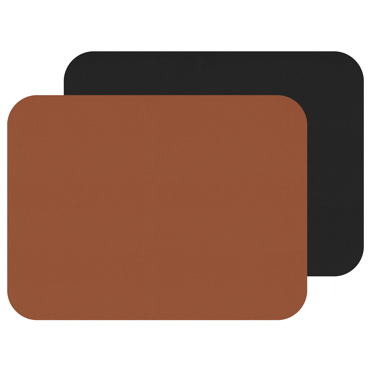 FLEXIMATS Platzsets, 2er Sets, 46x33cm, Cognac/Schwarz - Multicolor, Textil (33/46/0.2cm) - Freeform