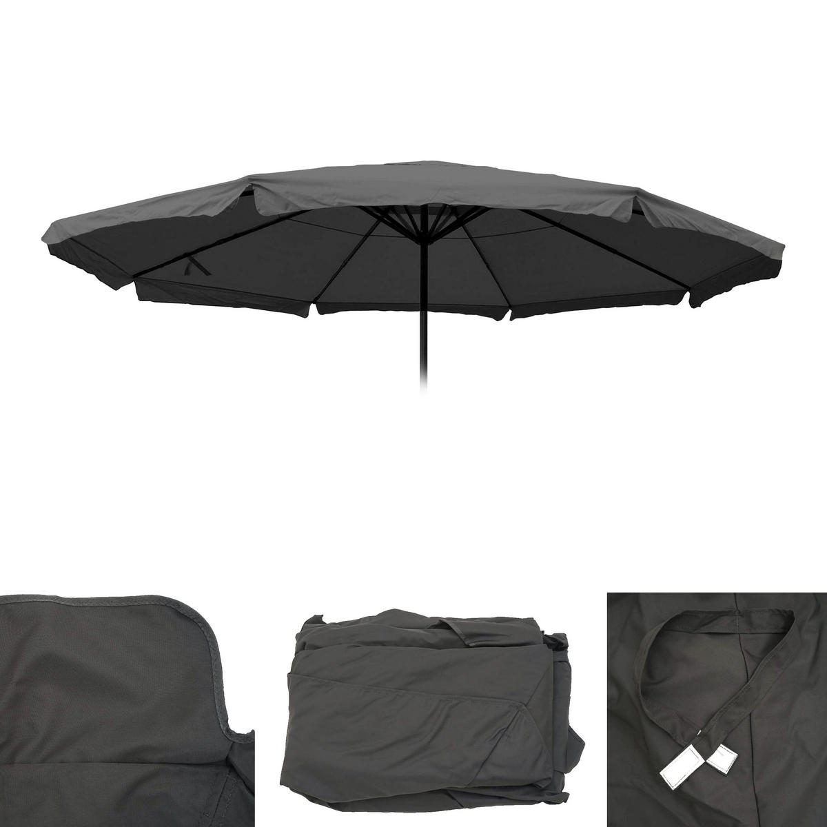 ERSATZ-BEZUG FÜR SCHIRM PRO Anthrazit - Anthrazit, Textil (500/500cm) - MCW