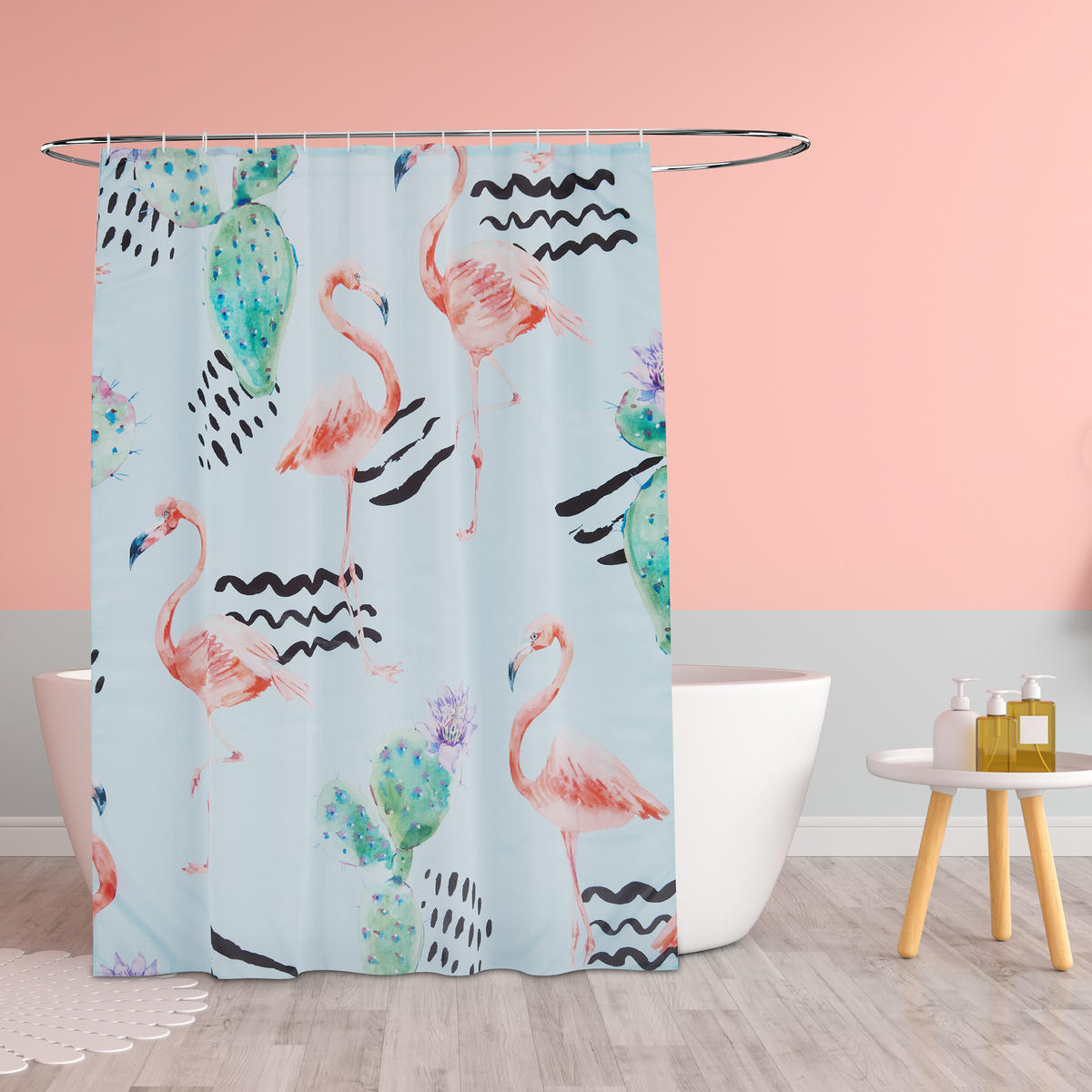 DUSCHVORHANG - Multicolor, Textil (180/0.1cm) - Relaxdays