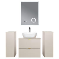 BADMÖBEL-SET 4-TLG. Durango-56 - Beige, Holzwerkstoff (170/200/47cm) - Lomado