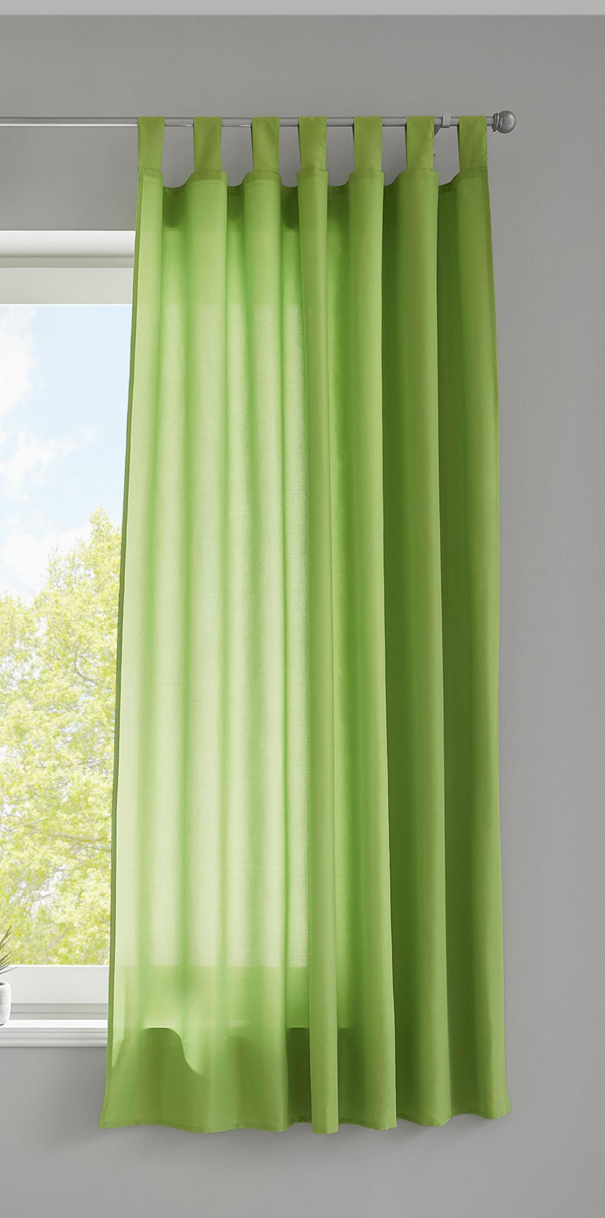 VORHANG POTSDAM HxB 175x140 cm Apfelgrün - Hellgrün, Textil (140/175cm) - Gardinenbox