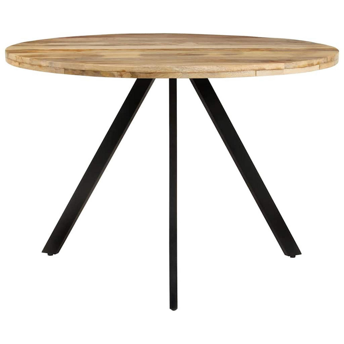 ESSTISCH 110/75 Cm Massivholz Mango - Braun, Holz (110/110/75cm) - vidaXL