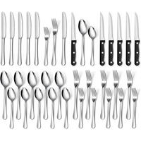 BESTECKSET 36-teilig für 6 Personen Edelstahl Silber - Silberfarben, Metall