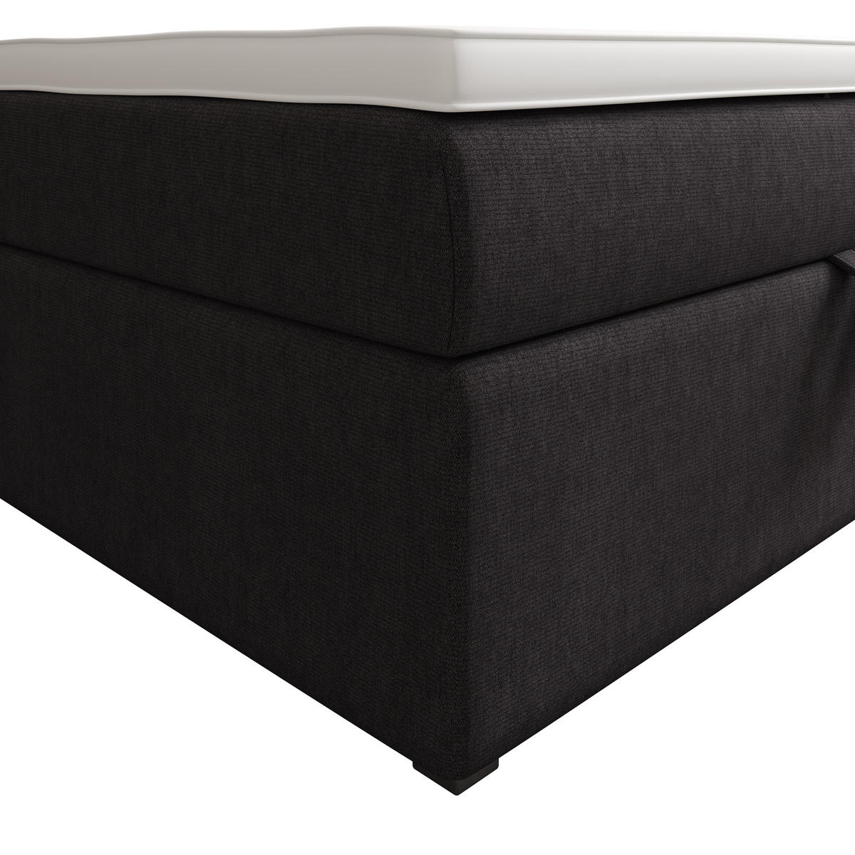 BOXBETT FADO 2 90x200, mit Matratze H3 und Topper, Cosmic 97 - Grau, Holz/Kunststoff (90/200cm) - Bedante