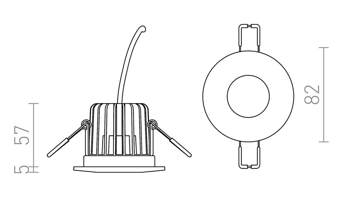 EINBAULEUCHTE WATERBOY R Matt weiß 10 W IP65 - Weiß, Metall (83/83/7cm) - Rendl