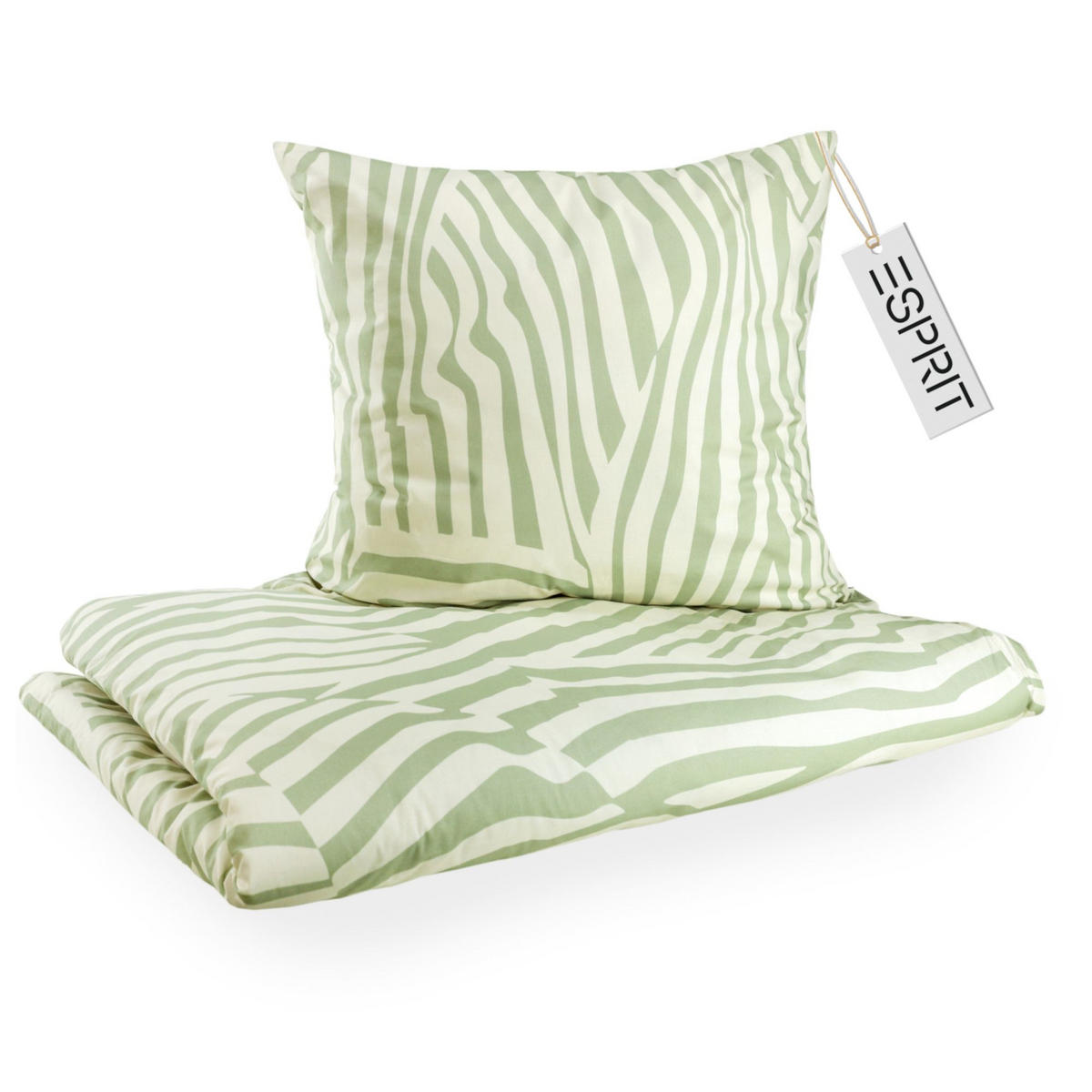 RENFORCÉ BETTWÄSCHE SALMLO - Grün, Textil (140/200cm) - Esprit