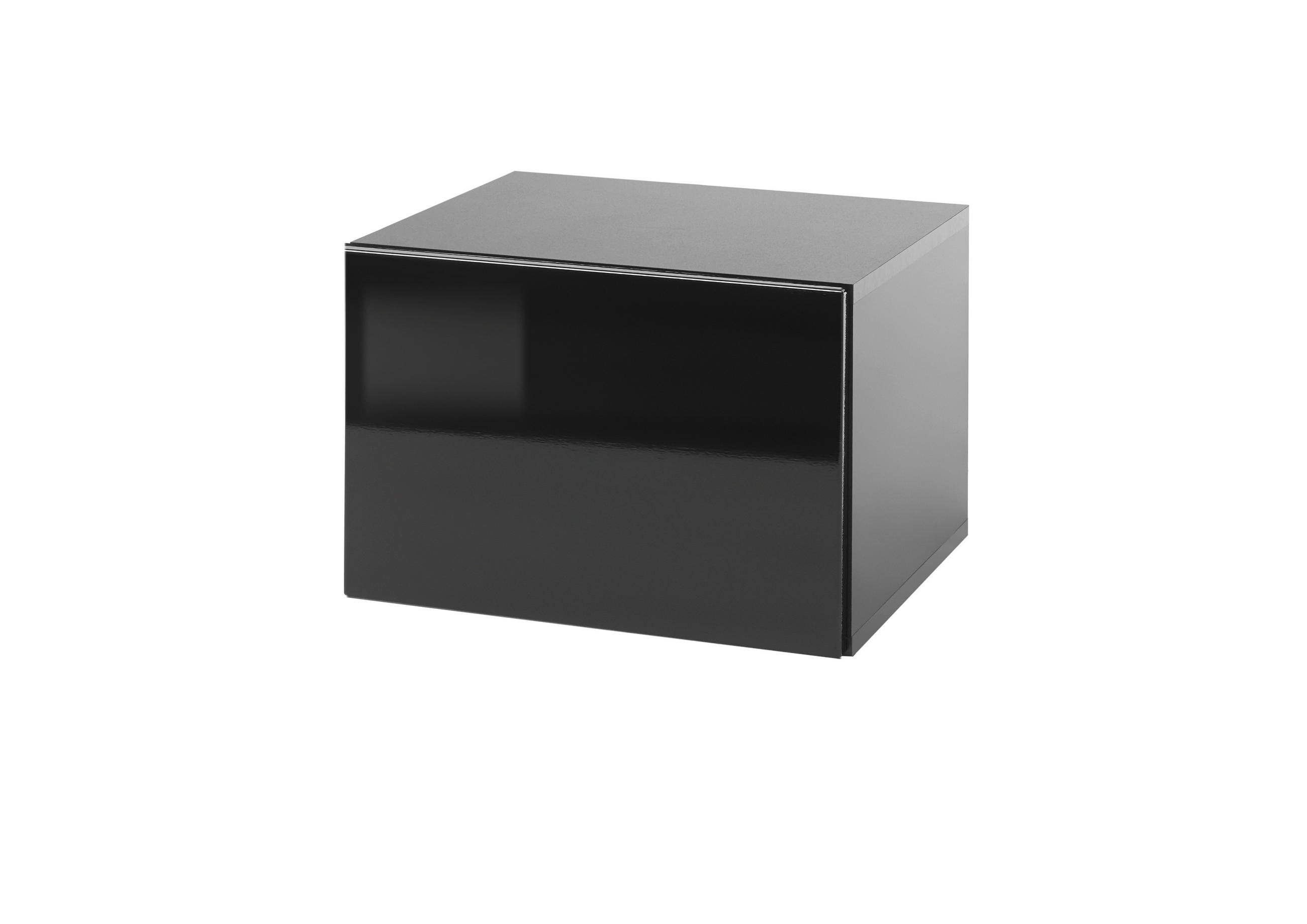 Livojo Stauraumschrank Schwarz Hochglanz 45x31x38 cm