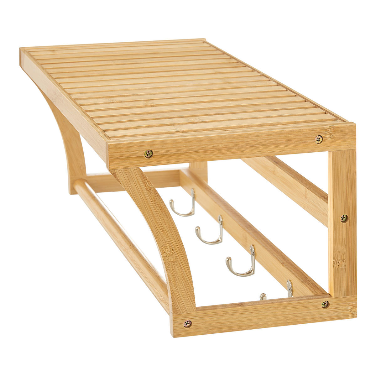 BADEZIMMERREGAL Langeland - Naturfarben, Holz (59.5/20.5/25.5cm) - [en.casa]