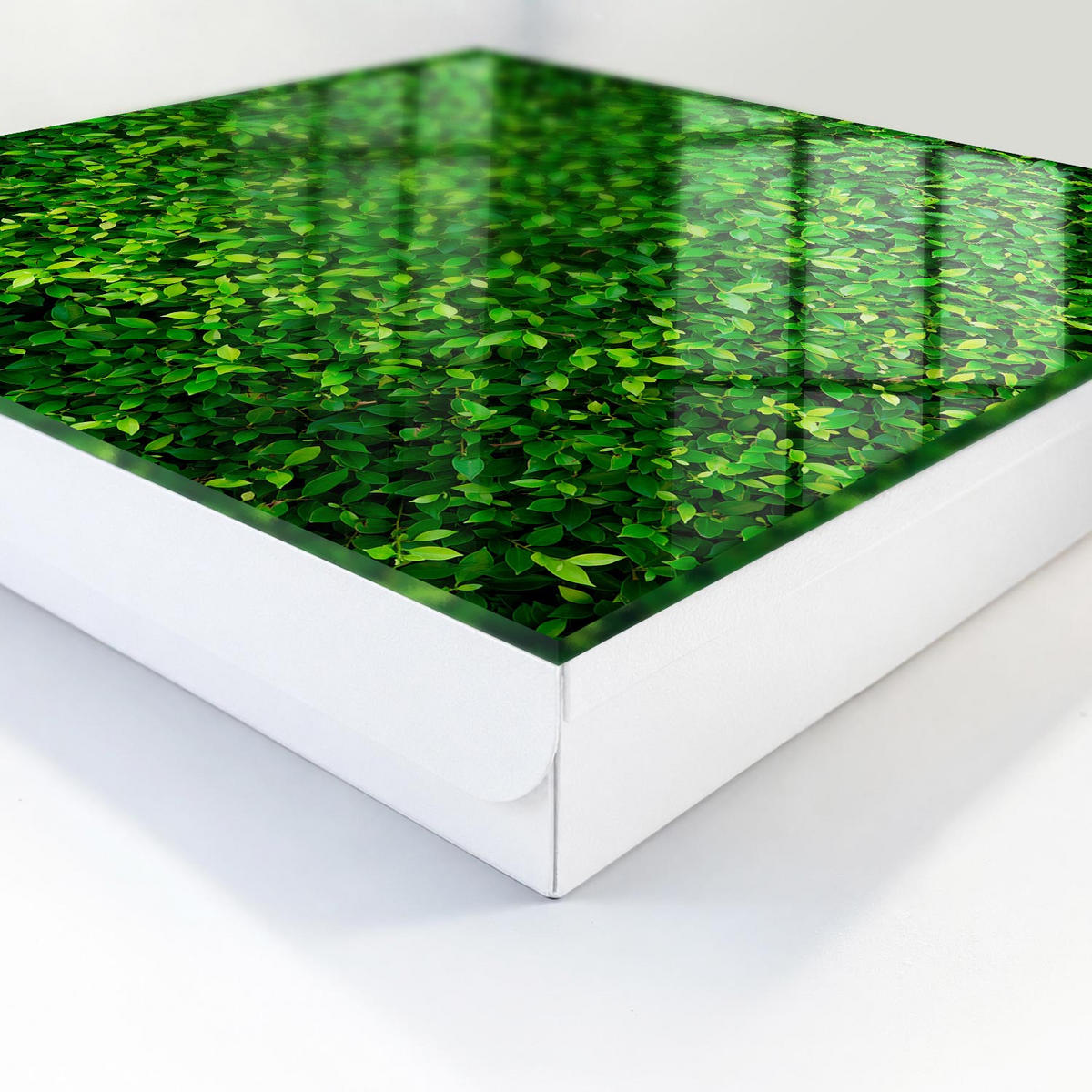 SCHLÜSSELBOX Weiß 30x30 cm – Türöffnung nach rechts - Grüner Garten - Grün, Metall (30/30/5cm) - TULUP