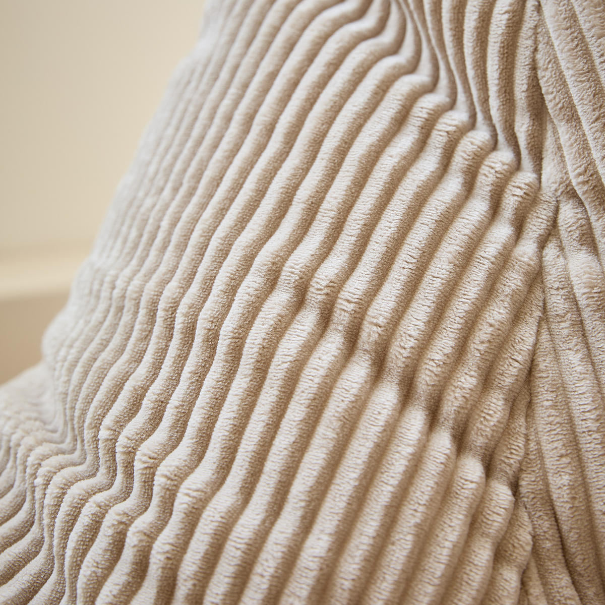 POUF kord Beige - Beige, Textil (90/73/84cm) - Nordlys