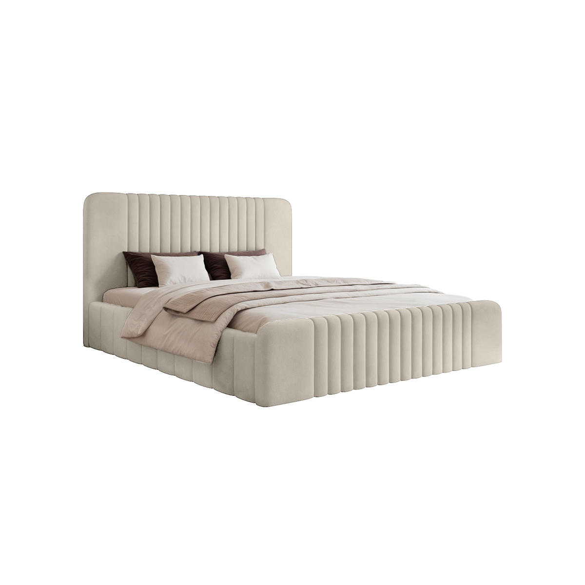 POLSTERBETT Pariotto 120x200 cm, Beige - Beige, Textil (120/200cm) - Fedve