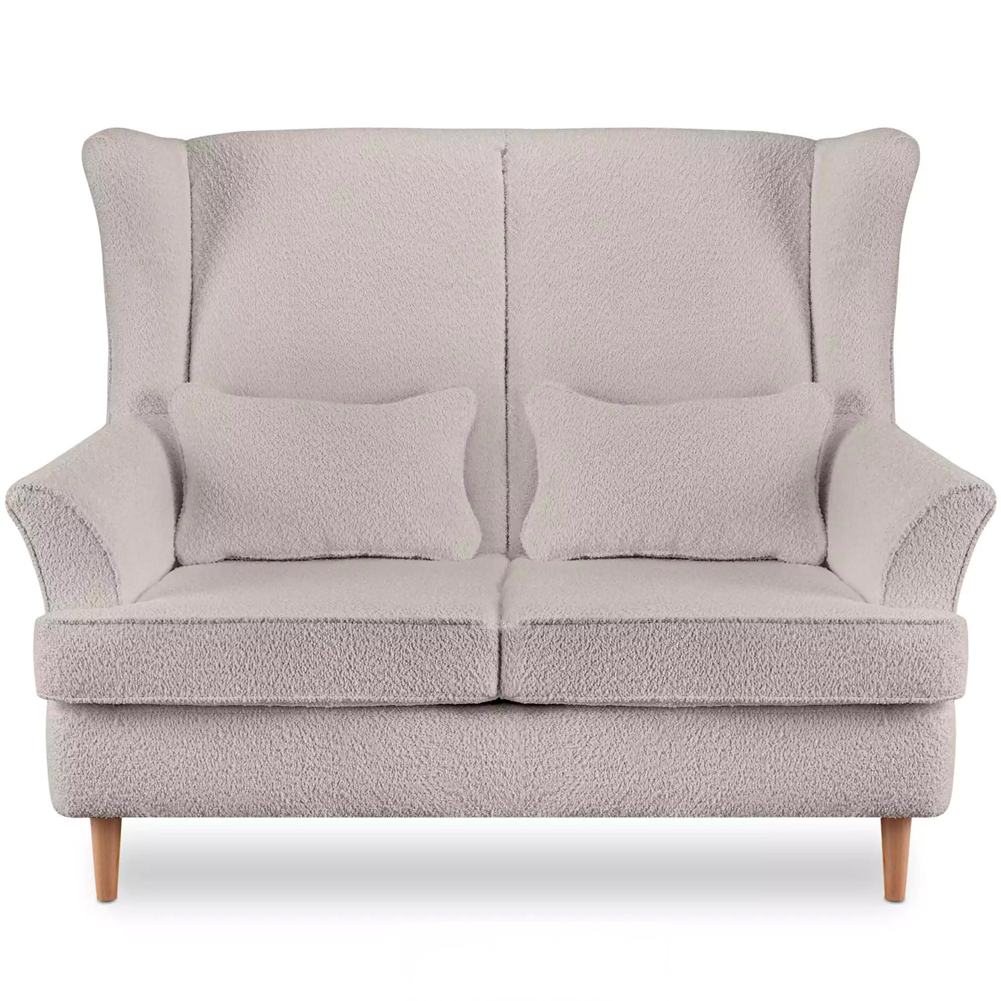 DOPPELSESSEL STRALIS Klassische Stil, hellbeige - Beige, Textil (136/106/96cm) - KONSIMO®