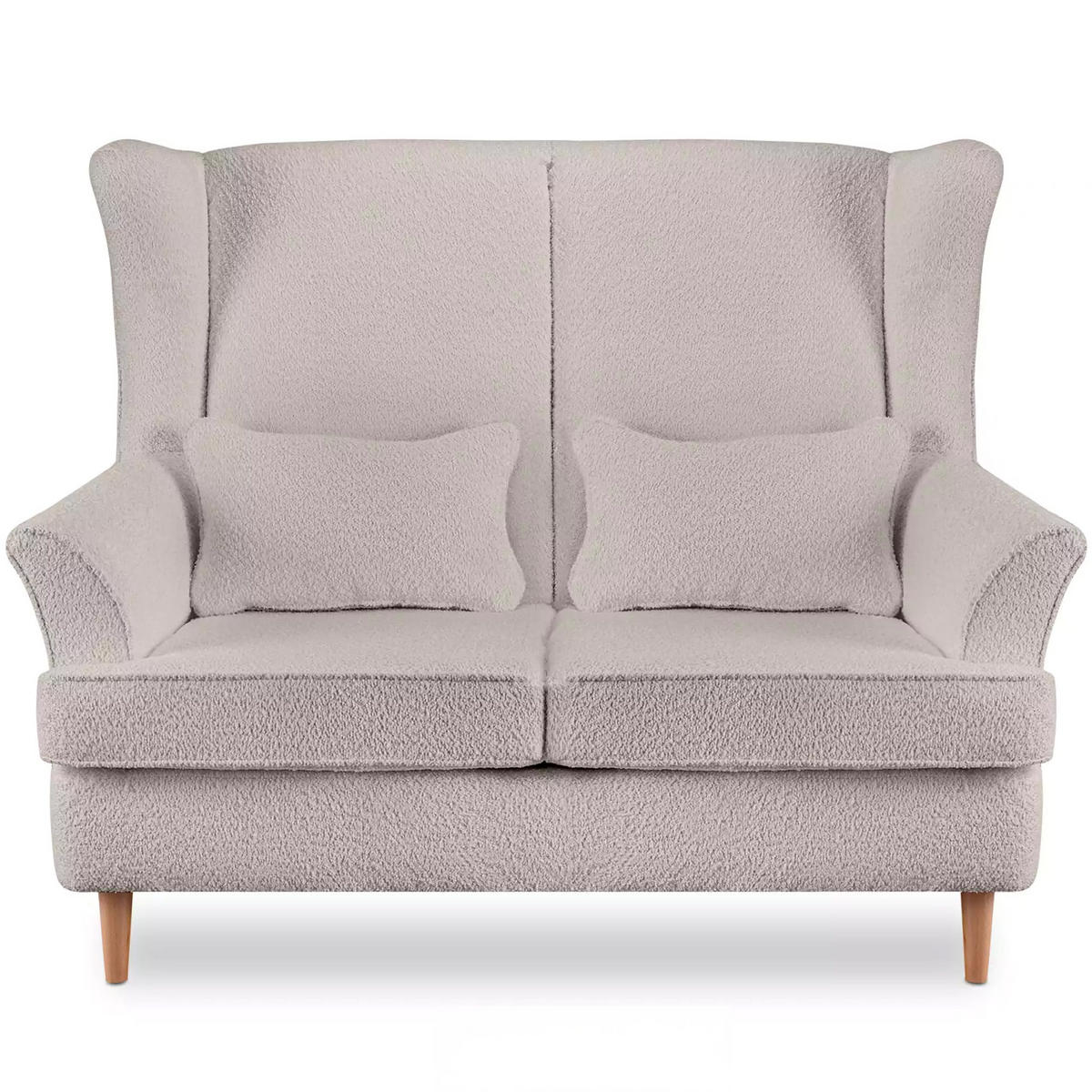 DOPPELSESSEL STRALIS Klassische Stil, hellbeige - Beige, Textil (136/106/96cm) - KONSIMO®