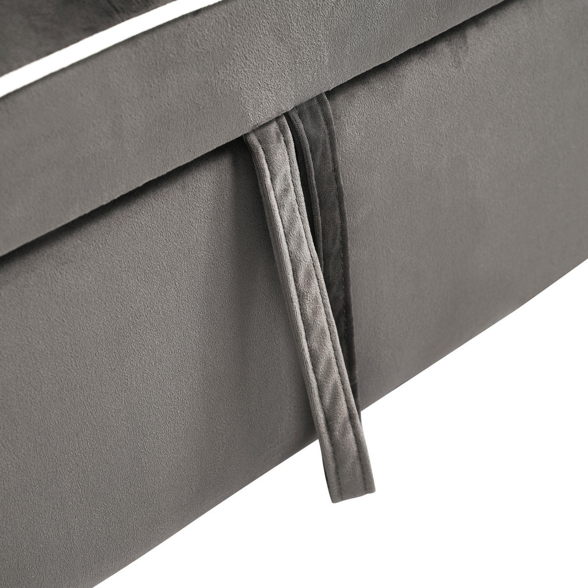 SCHLAFSESSEL Samt Dunkelgrau mit Getränkehaltern, Handyhalterung und Seitentasche - Dunkelgrau, Kunststoff/Textil (83/76/167cm) - WISHDOR