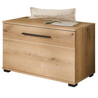 GARDEROBENBANK Evoke Eiche 80 cm, Sitzbank mit Stauraum - Eichefarben/Schwarz, Holzwerkstoff/Kunststoff (80/50/40cm) - Furn.Design