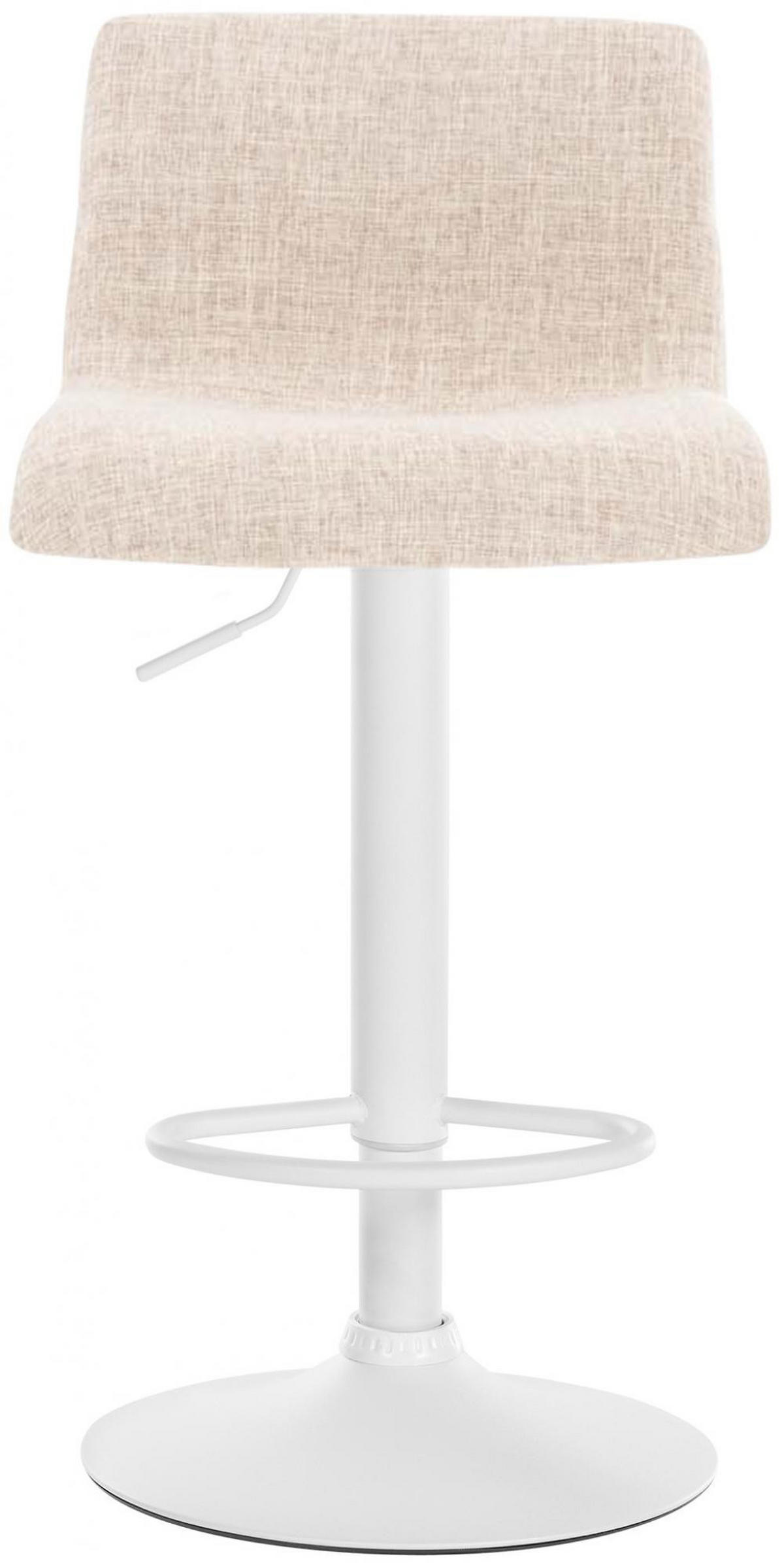 BARHOCKER Stoff creme - Creme/Weiß, Textil/Metall (39/84/36cm) - CLP