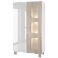 VITRINE Denjo Tür in Eiche sägerau - Eiche San Remo, Holzwerkstoff (71/129/35cm) - Vladon