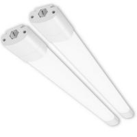 GARTENLEUCHTE TR1415 LED Feuchtraumleuchte IP65 58/6.5/4.1 CM Verbindbar 2er-Set - Weiß, Kunststoff (58/6.5/4.1cm) - LOVHAUS