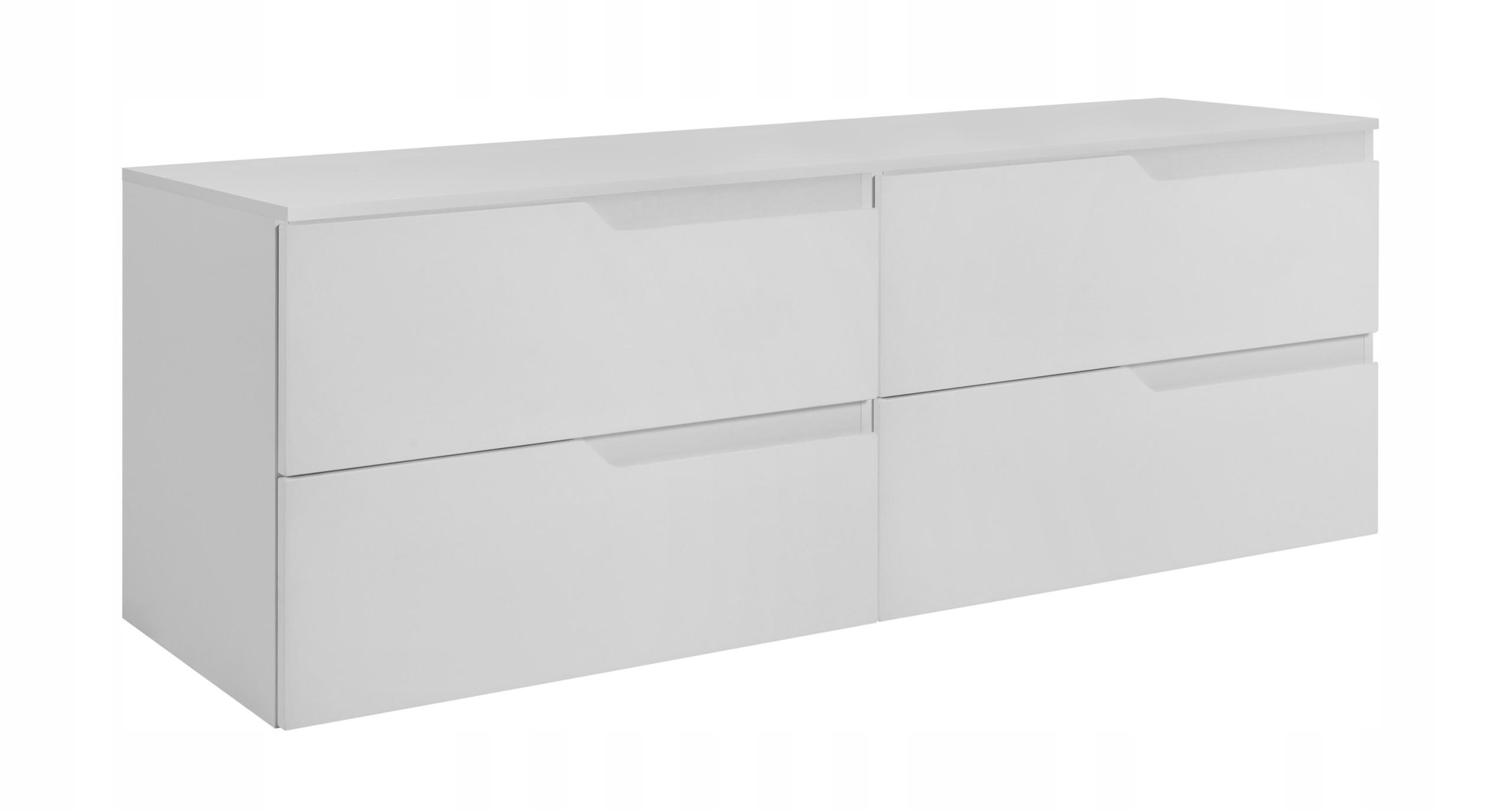 WASCHBECKUNTERSCHRANK MODERN 160cm mit Arbeitsplatte Farbe: Weiß - Weiß - Weiß, Holzwerkstoff (160/57/46cm) - Rodan