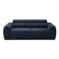 2-SITZER modulares Sofa VEER, Breite 213 cm Chenille Webstoff Marine - Schwarz/Dunkelblau, Holz/Kunststoff (213/75/95cm) - Muffo