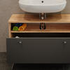 WASCHBECKENUNTERSCHRANK Fynn Goldkraft Eiche/Anthrazit 80.2 x 54 cm mit Schublade - Honigeiche/Anthrazit, Holzwerkstoff (80.2/54/32cm) - Vicco
