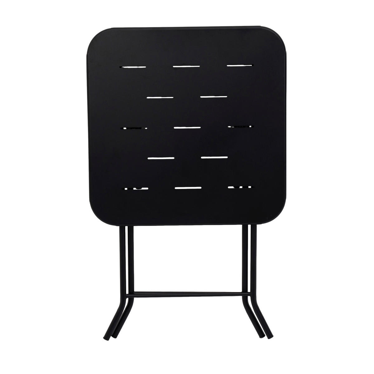 BISTROSET 3 teilig klappbar Metall schwarz - Schwarz, Metall - LEBENLANG