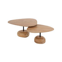 COUCHTISCH-SET EVI Braun Akazie - Braun, Akazienholz/Holz (84/78/40cm) - KAWOLA