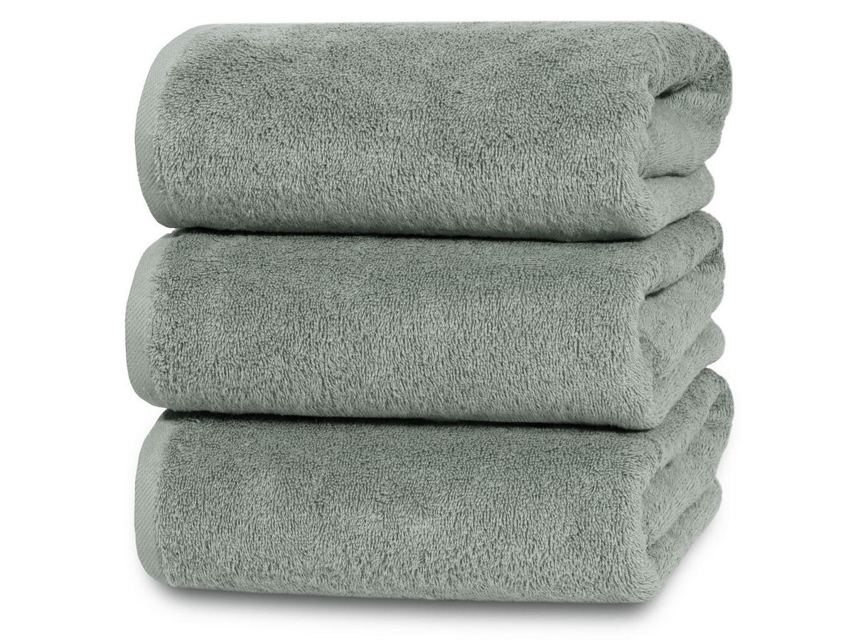 DUSCHTÜCHER, 3er-Set, 70x140 cm, 100% Baumwolle, Grau - Hellgrau, Textil (70/140cm) - Zollner