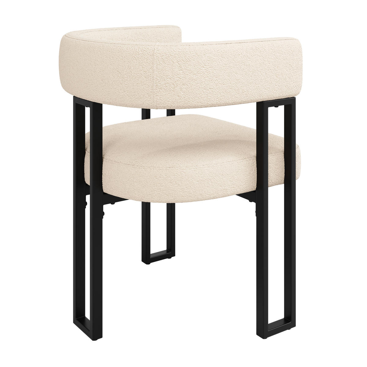 WOHNZIMMER STÜHLE mit Lammfellstoff geschwungene Rückenlehne 2tlg - Beige, Textil (54/72/51.5cm) - EVRYAE
