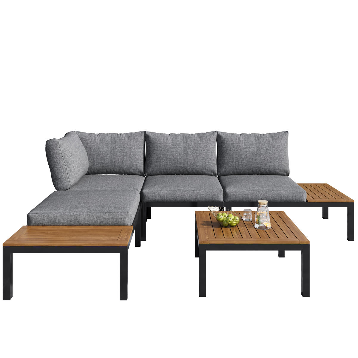 LOUNGEGRUPPE Grau - Grau, Metall - ComfortXL