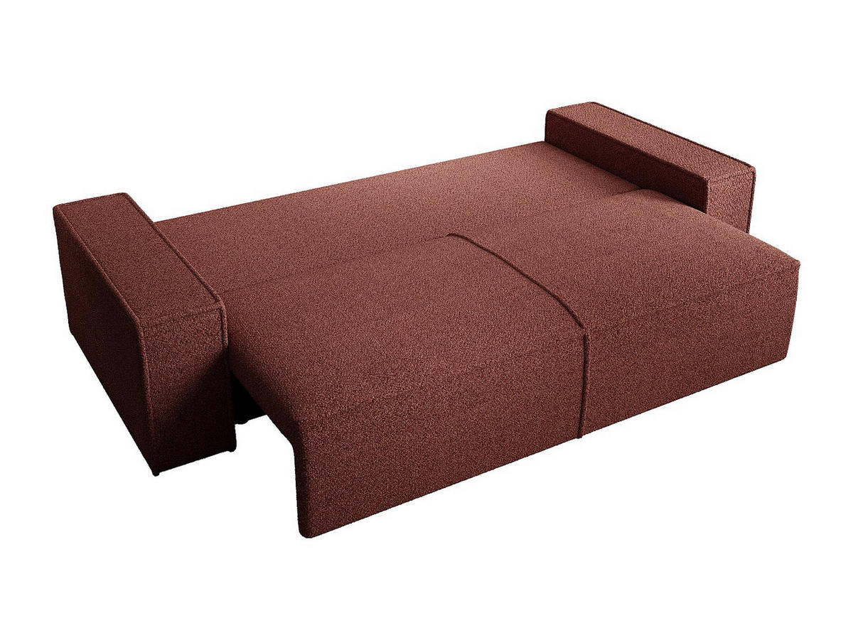 SCHLAFSOFA - 4 Personen - Stoff - Bordeaux - - Bordeaux, Textil (257/85/102cm) - Vente-Unique
